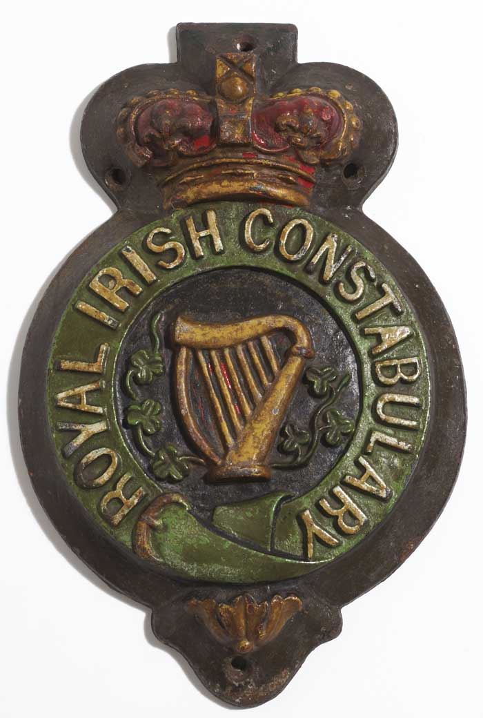 Royal Irish Constabulary Barracks Plaque at Whyte's Auctions