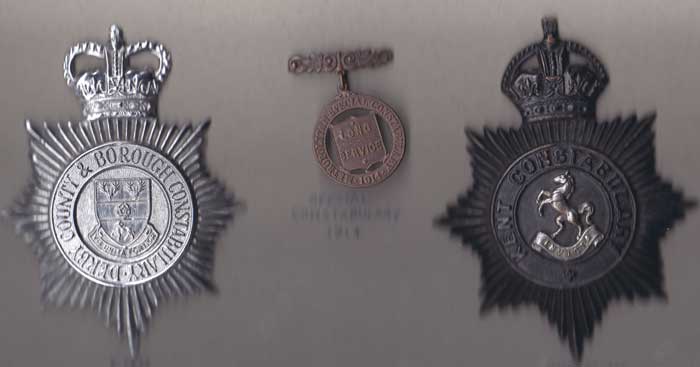 Police, 1914 Metropolitan Special Constabulary Long Service Medal and two badges at Whyte's Auctions