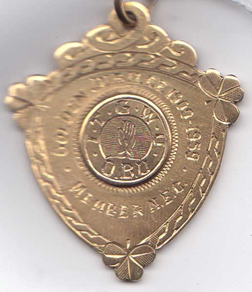 1959 Golden Jubilee of Irish Transport and General Workers Union Gold Medal at Whyte's Auctions