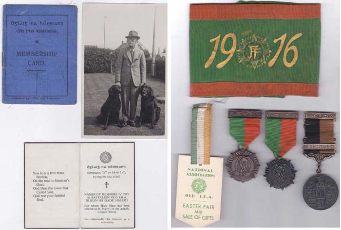 1916 Rising Service Medals (2) and 1919-21 War of Independence Service Medal with "Combrac" Active Service Bar to Dublin Brigade Volunteer at Whyte's Auctions