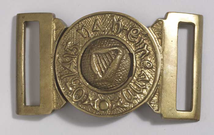 1916. Padraig Pearse's Irish Volunteer belt buckle - a unique and rare memento of the leader of the 1916 Rising. at Whyte's Auctions