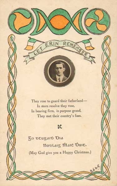 1916 Thomas Mac Donagh- a rare postcard by George Irvine at Whyte's Auctions