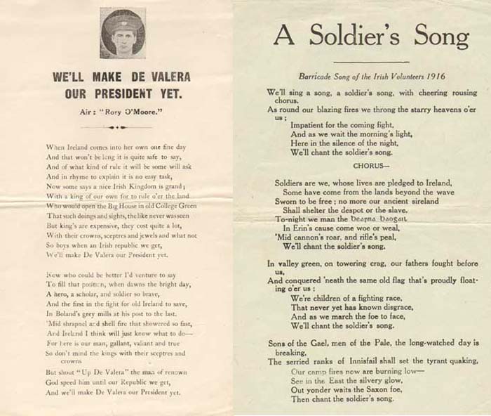 1916-22 Collection of printed rebel songs and verse at Whyte's Auctions