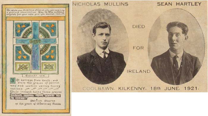 1921 (18 June) Nicholas Mullins and Sen Hartley In Memoriam postcard and two others at Whyte's Auctions