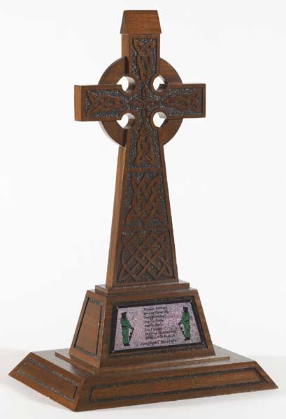 Long Kesh Prisoner Art - Carved Wooden Celtic Cross by Sen Hill at Whyte's Auctions