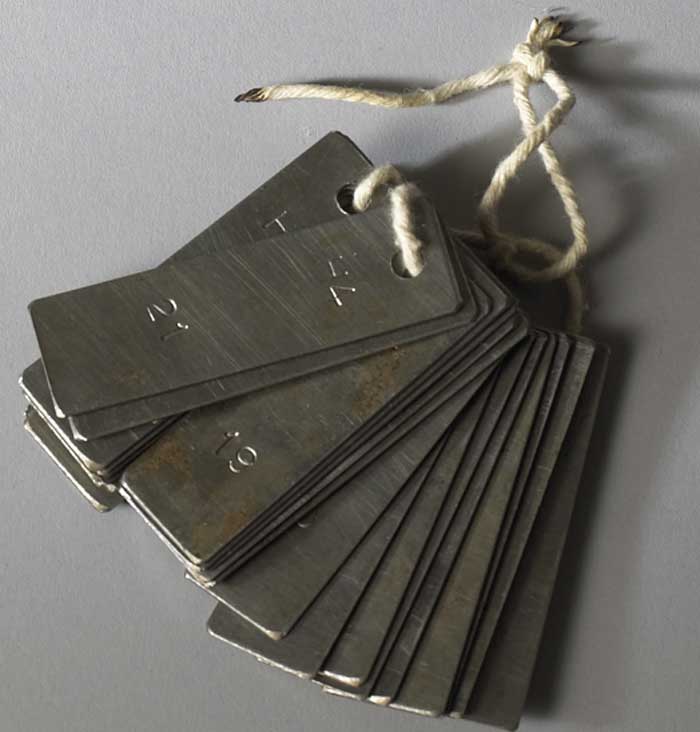 Long Kesh - The Maze Prison - H Block H4 Key tags at Whyte's Auctions