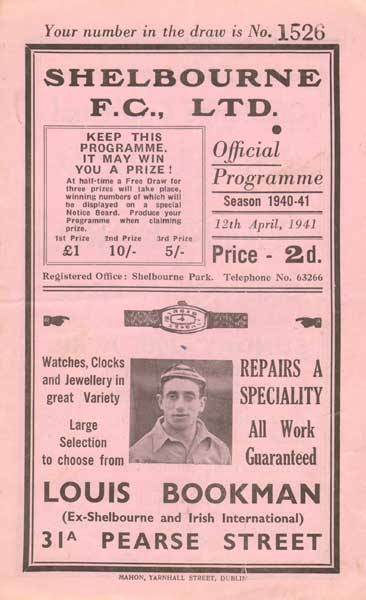 Football 1940-48 range of Shelbourne FC programmes at Whyte's Auctions