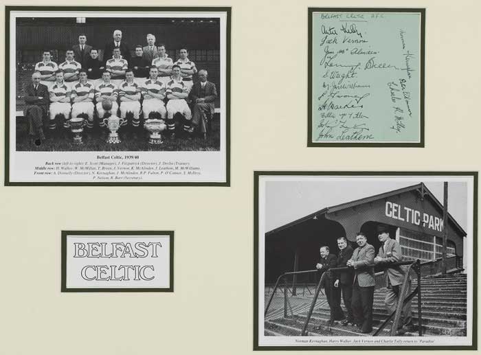 Belfast Celtic AFC autographs at Whyte's Auctions
