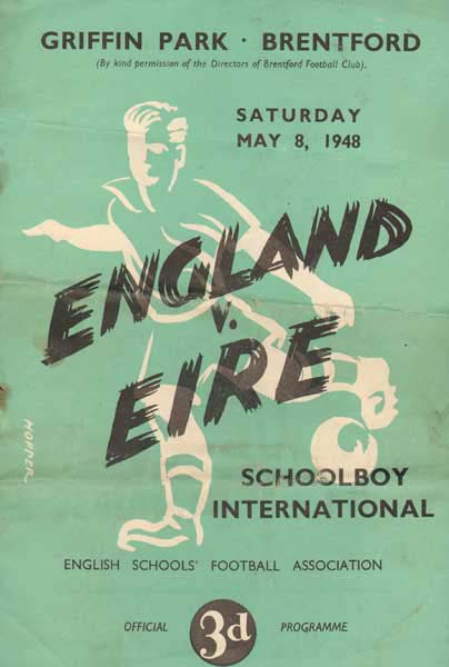 Football programmes: 1948/49 Collection of Irish internationals at Whyte's Auctions