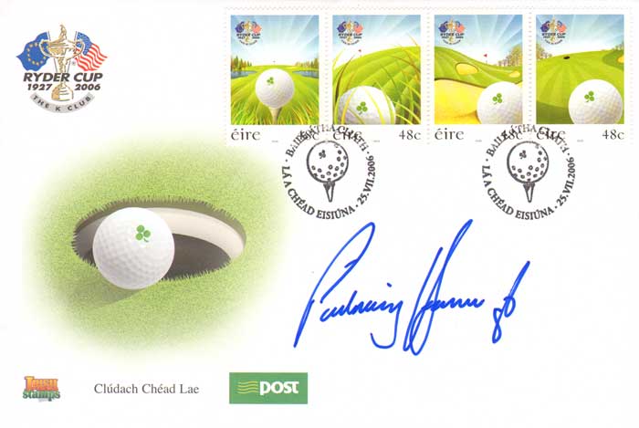 Sporting Autographs: 2006 Ryder Cup, 2004 Irish masters Snooker etc. at Whyte's Auctions