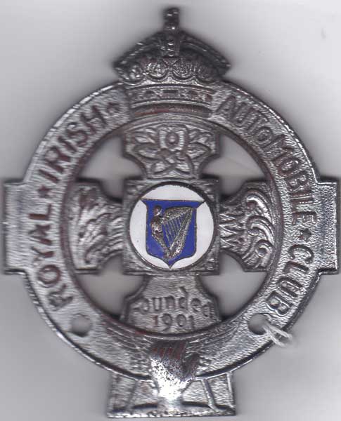 Royal Irish Automobile Club badge at Whyte's Auctions