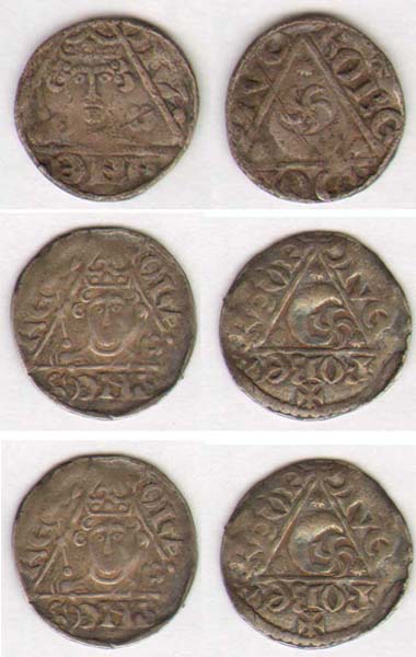King John. Third (Rex) Coinage Penny(2), Halfpenny. 1207-1211 at Whyte's Auctions