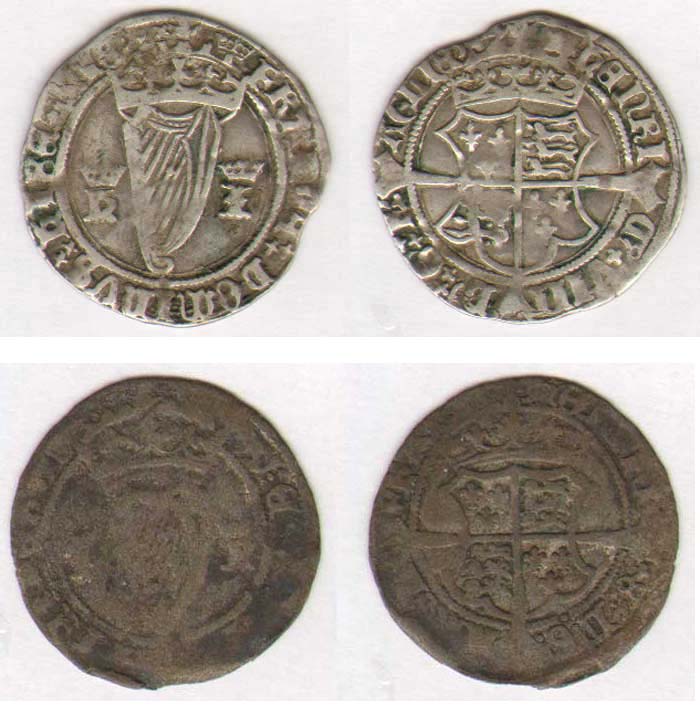 Henry VIII. Harp Coinage, 1st (H-I, Jane Seymour) and 6th Issue, (WS Year 38). Groat. 1534, 1546 at Whyte's Auctions