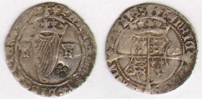Henry VIII. Harp Coinage, countermarked with four pellets, Groat. 1546-47 at Whyte's Auctions