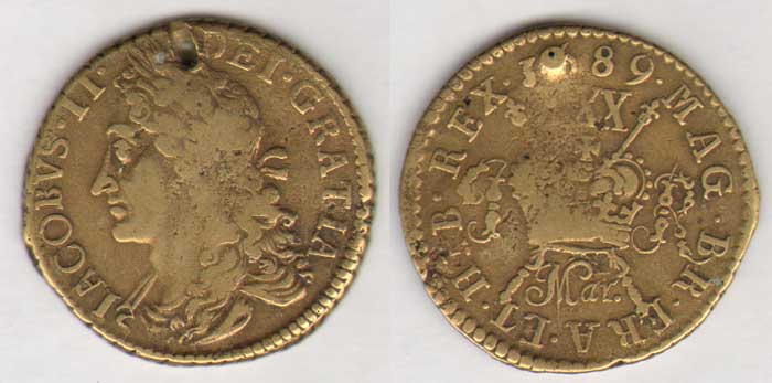 James II. Gunmoney. Large Halfcrowns.(6). 1689, 1690 at Whyte's Auctions