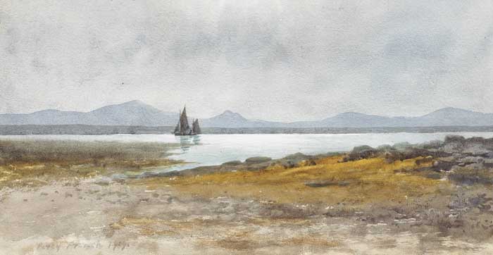 SAILING BOATS IN A LOUGH, 1909 by William Percy French (1854-1920) at Whyte's Auctions
