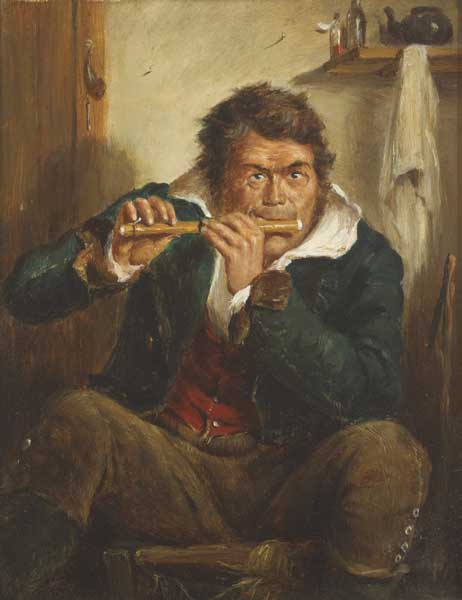 MAN PLAYING A PIPE at Whyte's Auctions
