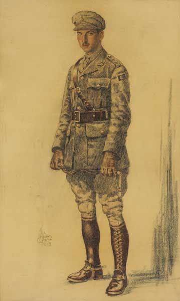 PORTRAIT OF AN OFFICER, 1918 by William Conor OBE RHA RUA ROI (1881-1968) at Whyte's Auctions