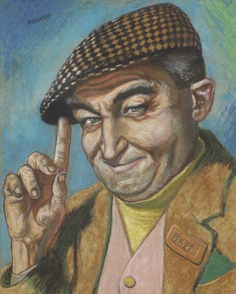 DUBLIN CABBY or "I'LL LEAVE IT TO YOURSELF, SIR" by Harry Kernoff RHA (1900-1974) at Whyte's Auctions