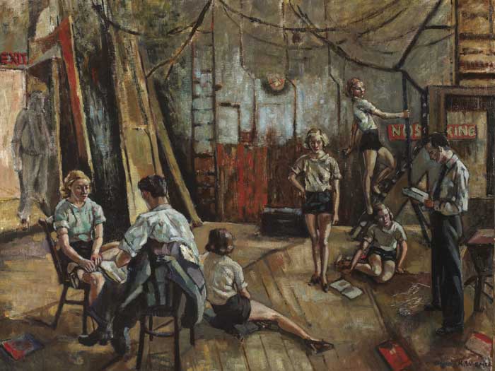 BACKSTAGE, c.1930s by Kitty Wilmer O'Brien RHA PWCSI (1910-1982) at Whyte's Auctions