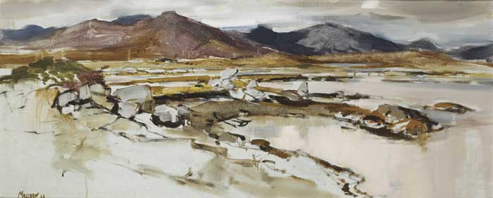 TWLEVE PINS FROM LETTERDYFE, ROUNDSTONE, CONNEMARA, 1966 by Cecil Maguire RHA RUA (1930-2020) RHA RUA (1930-2020) at Whyte's Auctions