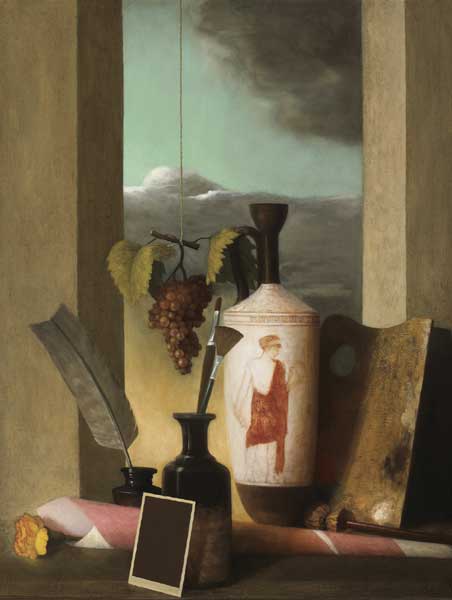 STILL LIFE WITH ATTIC LEKYTHOS VASE by Stuart Morle sold for �1,900 at Whyte's Auctions
