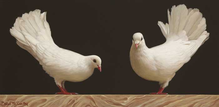 FANTAIL PIGEONS, 2001 by Brian McCarthy (b.1960) at Whyte's Auctions