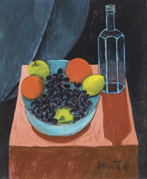 STILL LIFE WITH FRUIT AND BLUE BOTTLE by Graham Knuttel (b.1954) (b.1954) at Whyte's Auctions
