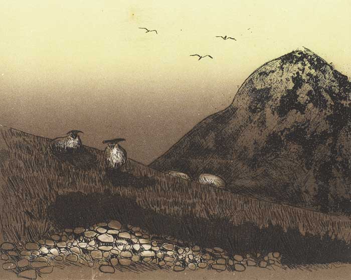 SHEEP OF INISICILEAIN II AND III (A PAIR) by Maria Simonds-Gooding ARHA (b.1939) at Whyte's Auctions