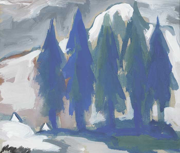 FIR TREES, DUBLIN MOUNTAINS by Markey Robinson (1918-1999) at Whyte's Auctions