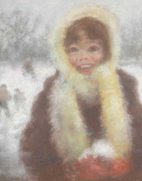 GIRL IN SNOW SCENE by William Mason (1906-2002) at Whyte's Auctions