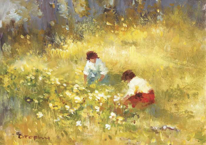 GATHERING WILD FLOWERS by Elizabeth Brophy (1926-2020) (1926-2020) at Whyte's Auctions
