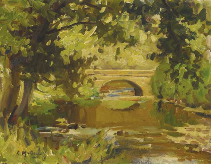 THE BRIDGE AT CUSHENDALL by Charles J. McAuley RUA ARSA (1910-1999) at Whyte's Auctions