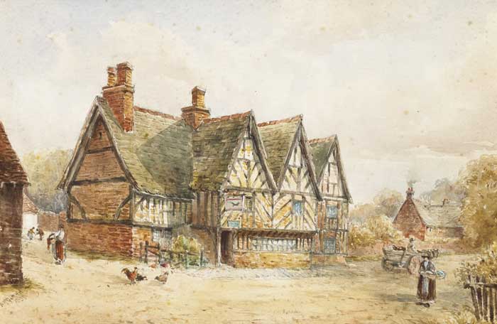 VILLAGE SCENE, 1885 by William Bingham McGuinness RHA (1849-1928) RHA (1849-1928) at Whyte's Auctions