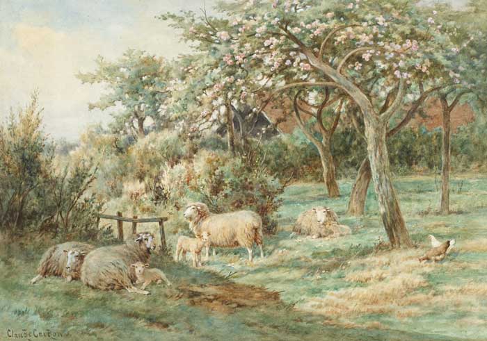 A CORNER OF THE ORCHARD (AT MILLINGTON JONES'), CLAPHAM HILL, 1928 and A BREEZY DAY NEAR GRIMM'S HALL WHITSTABLE by Claude Cardon (act. 1892-1920) (act. 1892-1920) at Whyte's Auctions