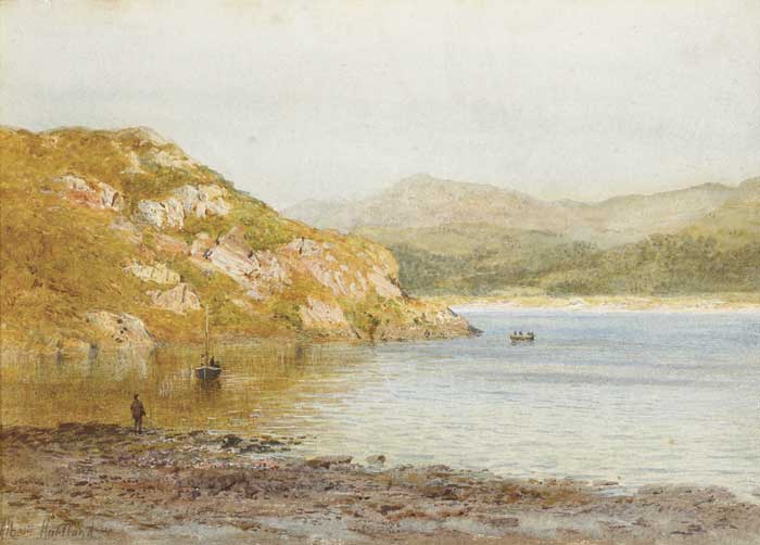LAKESIDE SCENE by Henry Albert Hartland RWS (1840-1893) at Whyte's Auctions