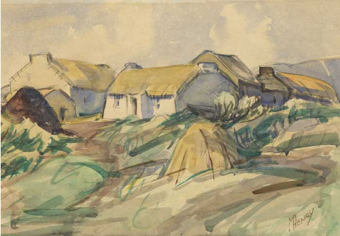 COTTAGES AND HAYSTACKS by Marjorie Henry (1900-1974) at Whyte's Auctions