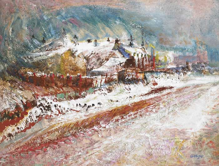SNOW ON CHELSEA by Adge Baker (fl.1920-1980) (fl.1920-1980) at Whyte's Auctions