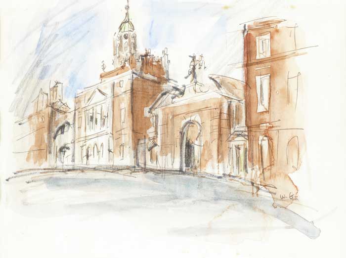 DUBLIN CASTLE, THE FOUR COURTS and GREENE'S BOOKSHOP, CLARE STREET (SET OF THREE) at Whyte's Auctions