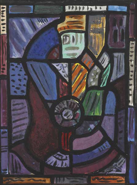 CUBIST COMPOSITION FOR STAINED GLASS WINDOW by Evie Hone HRHA (1894-1955) at Whyte's Auctions