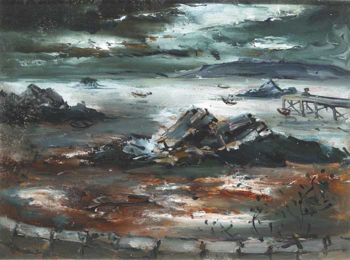 MOONLIGHT SCENE by George Campbell RHA (1917-1979) at Whyte's Auctions