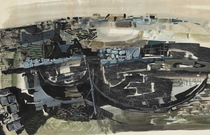 WESTERN HARBOUR, 1961 by George Campbell RHA (1917-1979) at Whyte's Auctions
