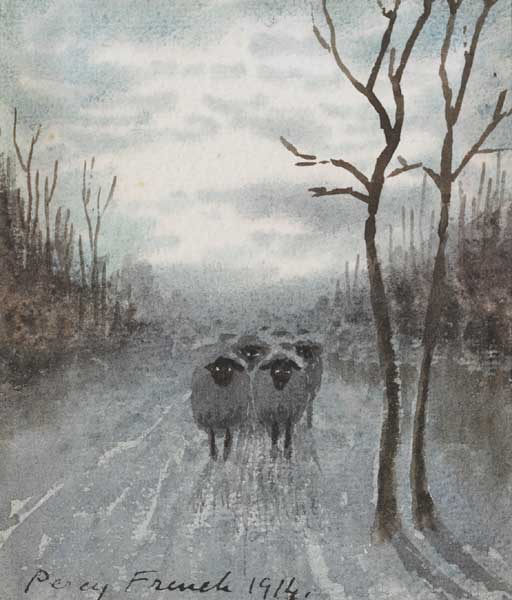 SHEEP IN MOONLIGHT by William Percy French (1854-1920) at Whyte's Auctions
