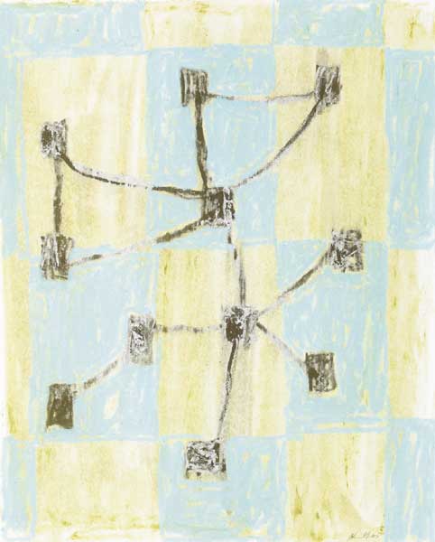UNTITLED (TURQUOISE & BROWN KNOTS), 1998 by John Noel Smith (b.1952) at Whyte's Auctions