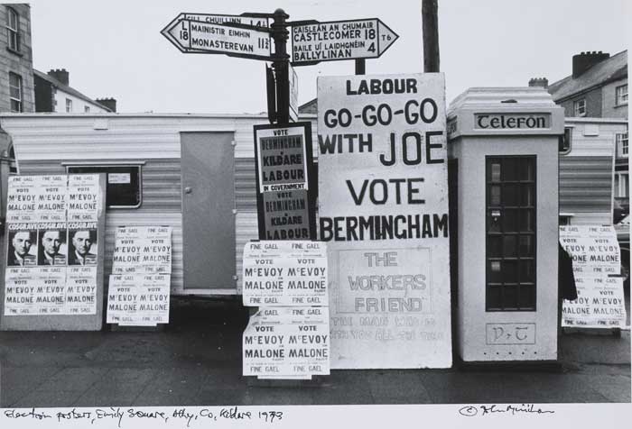 ELECTION POSTERS, EMILY SQUARE, ATHY, COUNTY KILDARE, 1973 by John Minihan (b.1946) at Whyte's Auctions