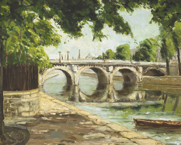 BRIDGE ON THE SEINE, 1956 by Cecil Maguire RHA RUA (1930-2020) at Whyte's Auctions