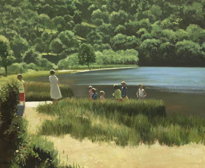 AN IRISH SUMMER, LOWER LAKES GLENDALOUGH by Henry Robertson Craig RHA (1916-1984) at Whyte's Auctions