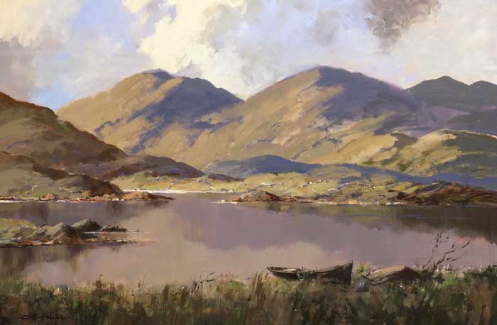 REFLECTIONS, LOUGH BAWN, CONNEMARA by George K. Gillespie RUA (1924-1995) at Whyte's Auctions