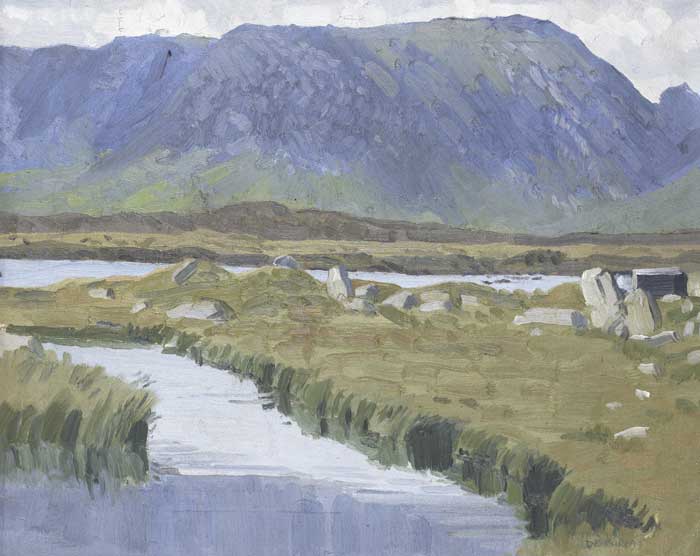 BENDS IN THE RIVER, CONNEMARA by Micheál de Burca sold for €1,100 at Whyte's Auctions