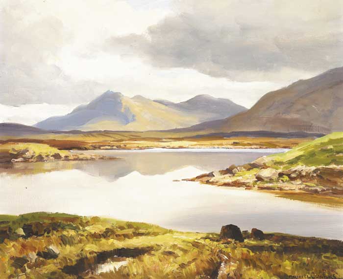 REFLECTIONS, LOUGH INAGH, COUNTY GALWAY by Maurice Canning Wilks RUA ARHA (1910-1984) RUA ARHA (1910-1984) at Whyte's Auctions